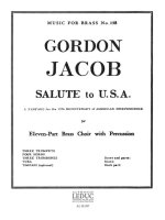 GORDON JACOB: SALUTE TO USA (ENSEMBLE-BRASS 8 OR MORE)