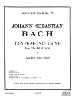 BACH JS KING ART OF FUGUE CONTRAPUNCTUS 7 BRASS QUINTET MFB175 SC/PTS