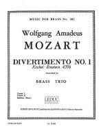 WOLFGANG AMADEUS MOZART: DIVERTIMENTO NO.1 (TRIO - BRASS)