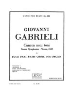 GIOVANNI GABRIELI: CANZON NONI TONI (QUINTET-MIXED)