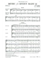 PURCELL MUSIC FOR QUEEN MARY 2 BRASS QUARTET & CHOIR VOCAL SCORE