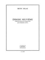JOLAS EPISODE NEUVIEME FORTEM MAGNUM COLORATUM CLARINET BOOK
