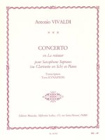 ANTONIO VIVALDI: CONCERTO FVII/5 RV461 IN A MINOR  (B FLAT SAXOPHONE)