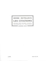 HENRI DUTILLEUX: LES CITATIONS, DIPTYQUE (QUARTET-MIXED)
