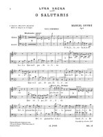 MARCEL DUPRE: 4 MOTETS OP.9, NO.1: O SALUTARIS (TB CHORUS PART) (CHORAL-MIXED ACCOMPANIED)