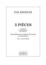 FRITZ KREISLER: 3 PIECES DE KREISLER (ALTO SAXOPHONE AND PIANO)