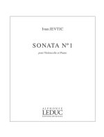 JEVTIC IVAN SONATA NO 1 CELLO & PIANO BOOK