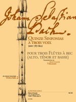 JS BACH: 15 SINFONIAS FOR 3 VOICES (BWV 787-801), VOL. 2 FOR 3 RECORDERS (ALTO, TENOR & BASS)
