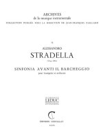 ALESSANDRO STRADELLA: SYMPHONIA AVANTI IL BARCHEGGIO (TRUMPET & ORCHESTRA) TROMPETTE