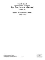 MICHEL RICHARD DELALANDE: DE PROFUNDIS CLAMAVI (PSALM 129) (CHORAL-MIXED ACCOMPANIED) CHANT