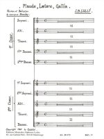 LULLY BOULAY PLAUDE LAETARE GALLIA SATBB & SSATB A CAPPELLA CHORAL CHANT