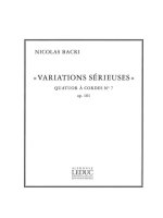 BACRI VARIATIONS SERIEUSES OP.101 14' STRING QUARTET BOOK