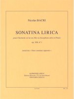BACRI NICOLAS SONATINA LIRICA OP 108 NO 1 CLARINET IN A & PIANO BOOK