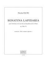 BACRI NICOLAS SONATINA LAPIDARIA OP 108 NO 2 CLARINET IN A & PIANO BK