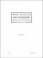 HENRI DUTILLEUX :  LES CITATIONS - HAUTBOIS CLAVECIN CONTREBASSE ET PERCUSSIONS - VERSION 2010
