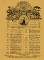 AMBROISE THOMAS: AIR DE 'MIGNON' NO.17 BIS: ROMANCE (MEZZO/BAR) (VOICE & PIANO)