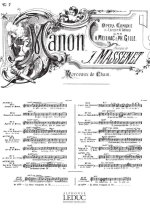 JULES MASSENET: AIR DE 'MANON' NO.7: LE REVE DE DES GRIEUX (TEN) (VOICE & PIANO)