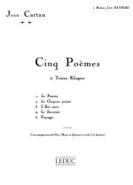 JEAN CARTAN: 5 POEMES DE TRISTAN KLINGSOR (HIGH) (VOICE & PIANO)