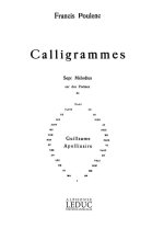 FRANCIS POULENC: CALLIGRAMMES, 7 MELODIES (MED) (VOICE & PIANO)