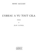 HENRI-PIERRE SAUGUET: L'OISEAU A VU TOUT CELA (BAR) (VOICE & ORCHESTRA)