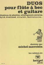 SANVOISIN DUOS POUR FLUTE A BEC ET GUITARE CPJ4 RECORDER & GUITAR BOOK