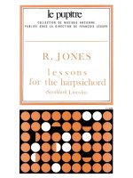 JONES: LESSONS FOT THE HARPSICHORD (PIECES DE CLAVECIN) (LP49)