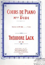 LACK COURS DE PIANO DE MLLE DIDI EXERCICES VOLUME 1 PIANO BOOK PIANO