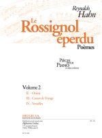 REYNALDO HAHN: LE ROSSIGNOL EPERDU - VOL. 2 (PIANO) PIANO