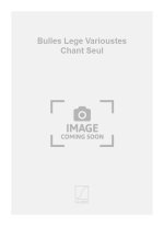 BULLES LEGE VARIOUSTES CHANT SEUL  CHANT