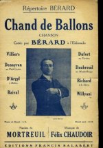 CHAND DE BALLONS VARIOUSTES CHANT SEUL  CHANT