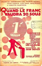 QUAND LE FRANC VAUDRA 20 VARIOUSTES CHANT SEUL  CHANT