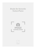 ETUDE DE SONORITE VIOLON-PIANO  VIOLON