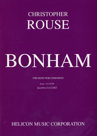 BONHAM FOR 8 PERCUSSIONISTS -ENSEMBLE DE PARTITIONS