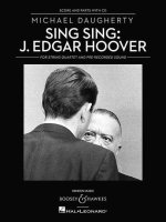 SING SING: J. EDGAR HOOVER MUSIQUE D'ENSEMBLE-PARTITION+PARTIES+CD