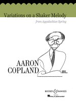 VARIATIONS ON A SHAKER MELODY -PARTITION+PARTIES SEPAREES