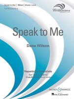 SPEAK TO ME CONCERT BAND/HARMONIE/FANFARE-PARTITION+PARTIES SEPAREES