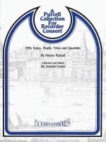 A PURCELL COLLECTION FOR RECORDER CONSORT
