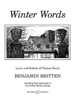 WINTER WORDS OP. 52 CHANT