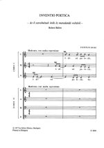INVENTIO POETICA FOR DOUBLE CHORUS CHANT