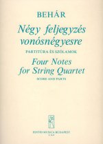 VIER ANMERKUNGEN FUR STREICHQUARTETT MUSIQUE D'ENSEMBLE