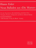 NEUN BALLADEN AUS DIE MUTTER -ENSEMBLE DE PARTITIONS