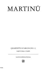 1. STRING QUARTET H 117 MUSIQUE D'ENSEMBLE-PARTITION+PARTIES SEPAREES