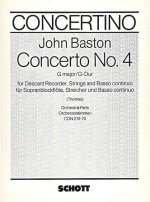 CONCERTO NO. 4 G MAJOR -ENSEMBLE DE PARTITIONS