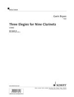THREE ELEGIES FOR NINE CLARINETS CLARINETTE-ENSEMBLE DE PARTITIONS