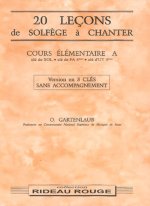 20 LECONS SOLFEGE A CHANTER :  COURS ELEMENTAIRE A