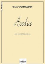 ACEDIA SONATE POUR CLARINETTE SOLO