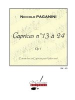 PAGANINI 24 CAPRICES VOLUME 2 CAPRICES 13 A 24 VIOLIN SOLO BOOK