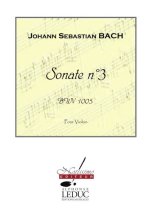 BACH JS SONATE NO.3 BWV1005 VIOLIN SOLO BOOK