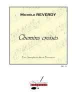 REVERDY CHEMINS CROISES ALTO SAXOPHONE & PERCUSSION BOOK