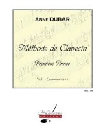 DUBAR METHODE DE CLAVECIN 1ERE ANNEE VOLUME 1 HARPSICHORD BOOK